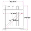 Picket Gate 800 wide x 990 high **Delivered** Temporary PVC Polymer Event Gates - Portable
