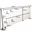 960h Post Picket PVC Fence **Pickup** White Temporary Portable Fencing Events