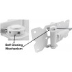 PVC Gate Hinges (Pair) White Gate Temporary Fence Portable Fencing Events Entry