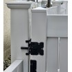 GATE LATCH Black FOR PVC, POLYMER or VINYL FENCING