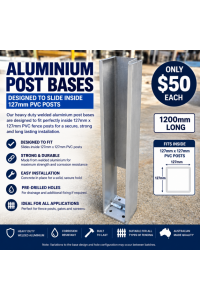 Concrete base to fit 127mm post bases