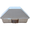 10 Pack PVC Post Caps Fencing Cap Picket Fence Cover for 75x20 Pickets white