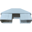 10 Pack PVC Post Caps Fencing Cap Picket Fence Cover for 75x20 Pickets white