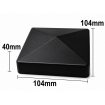 PVC Post Caps 10x Pack 4" Fencing Slimline Cover 100x100 Posts black
